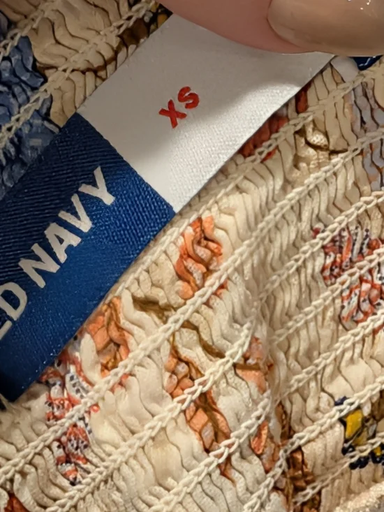 Old Navy Cream Floral Spaghetti-Strap Midi Dress with Blue and Orange Accents - Picture 6 of 7